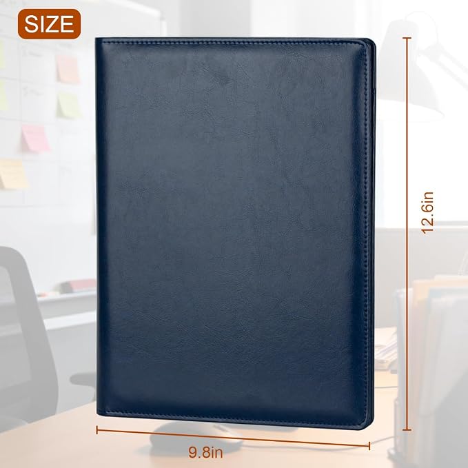 Padfolio Portfolio Binder, Faux Leather Folder, Resume Interview Legal Document - Image 4