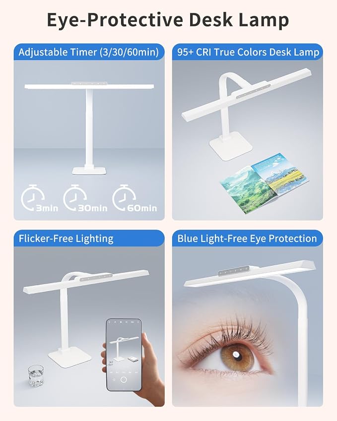24W Clamp on Desk Lamp for Home Office, Touch Control Light - Image 6