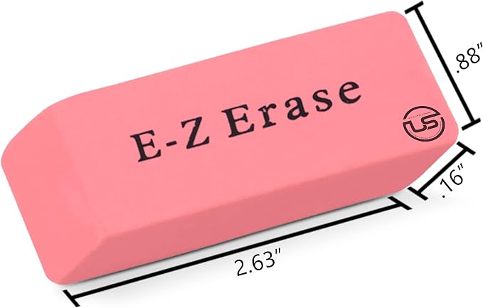 Pink Erasers, Erasers for Kids, Rubber Eraser, Erasers Bulk for School Supplies - Image 3