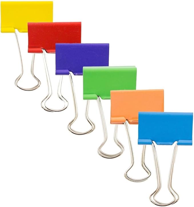 JAM PAPER Colorful Binder Clips by JAMPaper