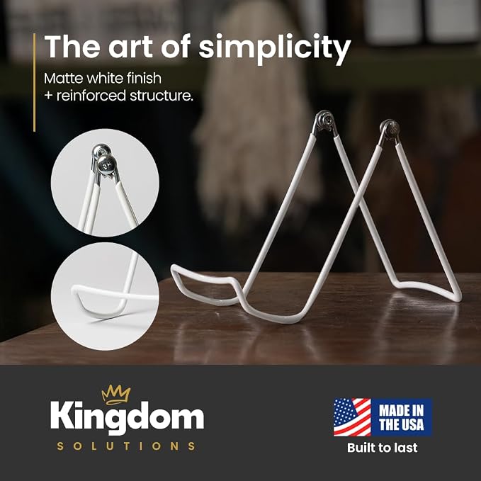 KINGDOM SOLUTIONS MADE IN USA 2-Pack Adjustable White Metal Easels - Image 6