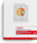 Staples Sheet Protectors, 8.5" x 11" – Top-Loading Clear Page Protectors by Staples