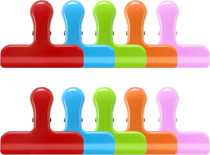 Chip Clips 10 Pack, 3 Inches Wide Metal Bag Clips - Image 2