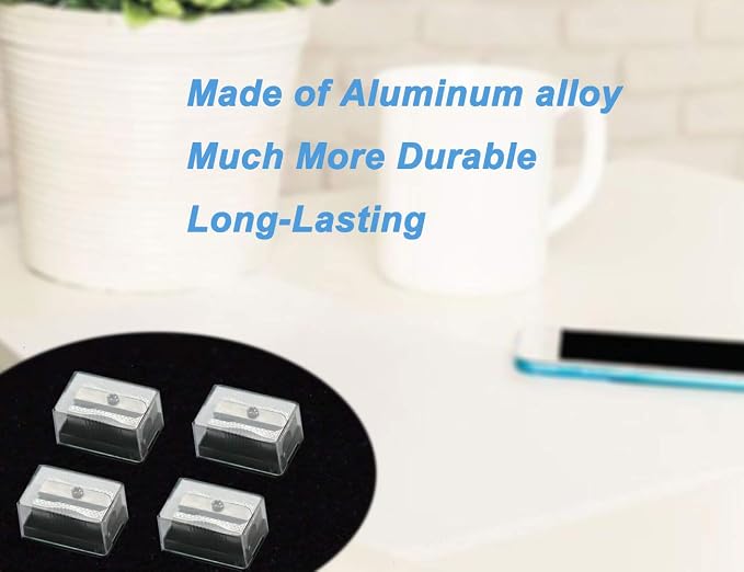 Metal Pencil Sharpeners Aluminum Alloy Handheld Single Hole Manual Sharpener - Image 2