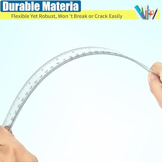 32 Pack Clear Ruler 12 Inch Bulk - Image 3