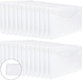 EOOUT 24pcs Plastic Envelope Folders Clear Envelopes, Expandable Folders by EOOUT