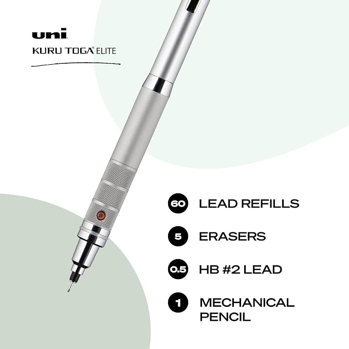 uniball Kuru Toga Elite Mechanical Pencil Starter Kit, HB #2, 1 Pack - Image 2
