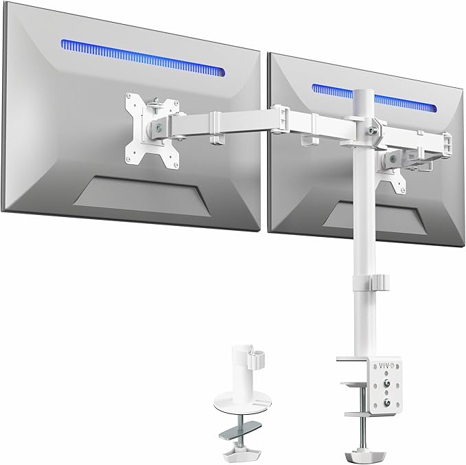 VIVO Dual Monitor Desk Mount for 13 to 30 inch Screens, STAND-V002W | White by Unknown