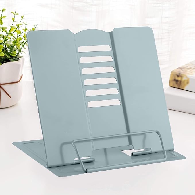 MSDADA Book Stand Metal Reading Rest Book Holder Adjustable Cookbook Documents by ColoryourlifewithMSDADA