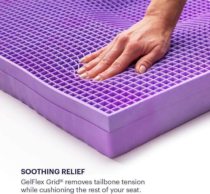 Purple Ultimate Seat Cushion, Large 2.5 Inch Gel Seat Cushion | GelFlex Grid - Image 4