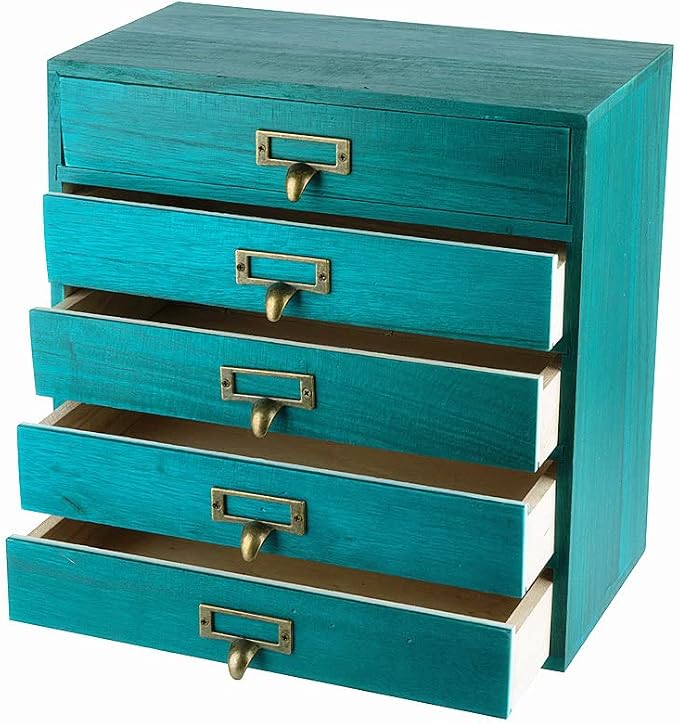 GoooodGIFT Small Wooden Drawers Rustic Desk Organizers and Accessories Wooden by GoooodGift