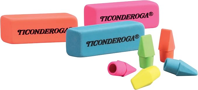 Ticonderoga Dixon Office & School Eraser Combination Set, 15 Eraser Multi-Pack - Image 8