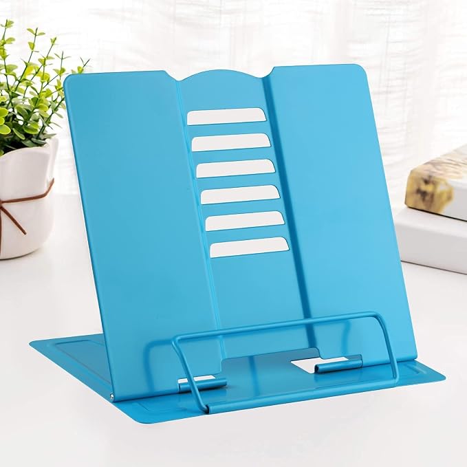 MSDADA Book Stand Metal Reading Rest Book Holder Adjustable Cookbook Documents by ColoryourlifewithMSDADA