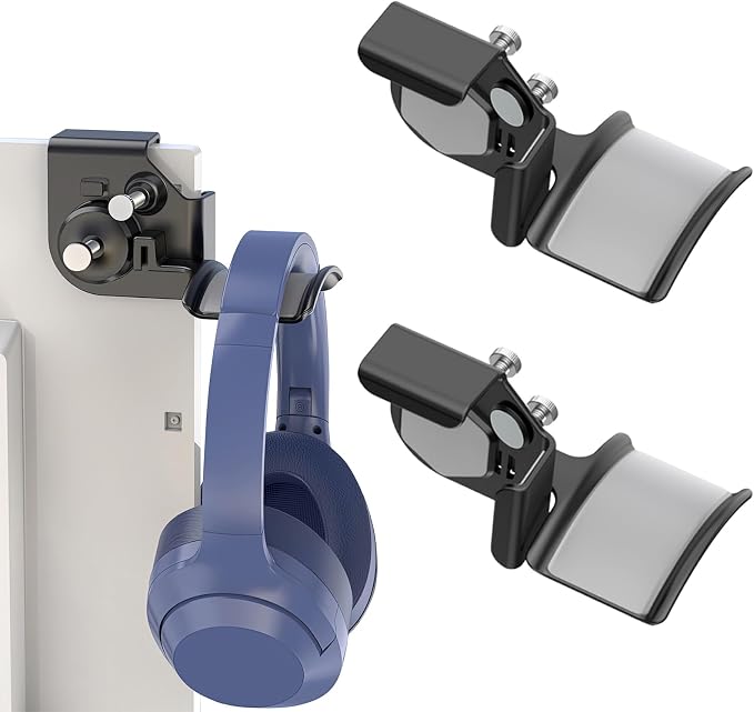 2-Pack Monitor Stand for Headphones and Headsets, Clamp-On Adjustable Headset by SIROLISA