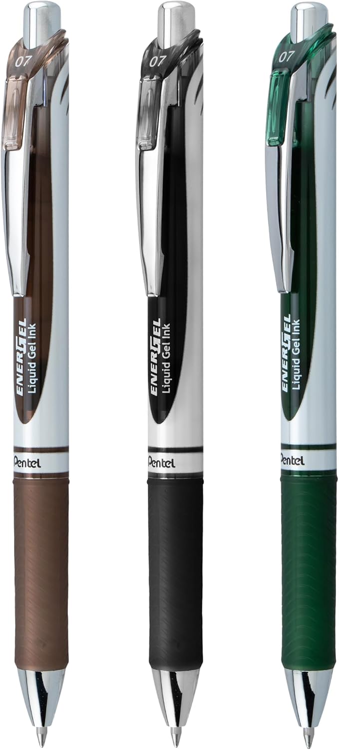Pentel EnerGel RTX Retractable Liquid Gel Pen, Camo Hue, and Forest Green Ink - Image 2