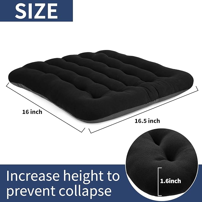 BUYUE Good Support Office Chair Cushion Padded, Soft Velvet Comfortable - Image 2
