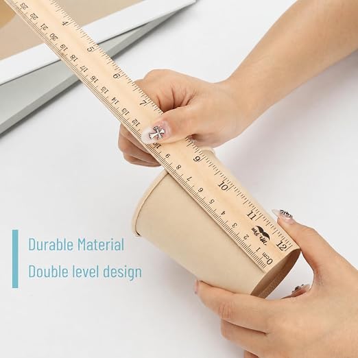 Mr. Pen- Wooden Rulers, 12 Inch, 12 Pack, Inches & Centimeters, Durable Wood - Image 4
