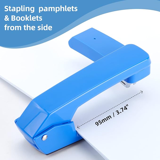 Deli/EZWORK Swing-Arm Swivel Stapler, 25 Sheets Capacity, 360 Degree Rotate - Image 2