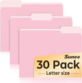 SUNEE File Folders, 30 Pack Manilla Folders 8.5 x 11, Colored File Folders Home by SUNEE