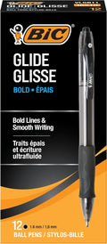 BIC Glide Bold Black Ballpoint Pens, Bold Point, School Supplies by BIC