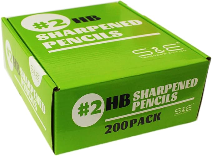 S & E TEACHER'S EDITION #2 Pencils, Pre-sharpened HB Lead Bulk Box – 200 Pack - Image 9