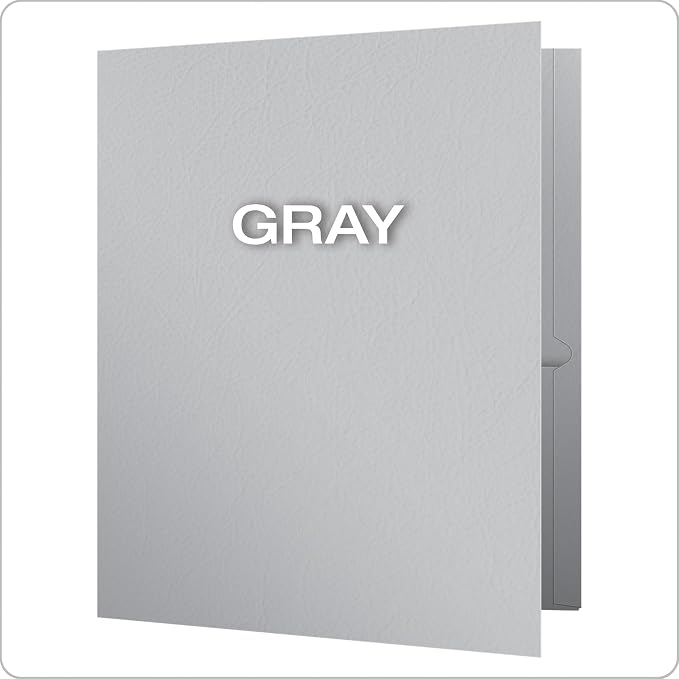 Oxford Twin-Pocket Folders, Textured Paper, Letter Size, Holds 100 Sheets - Image 4