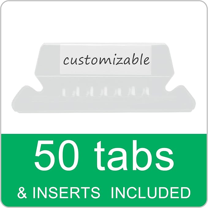 50 Packs Hanging File Folders, Decorative, Desk and Cabinet Use - Image 6