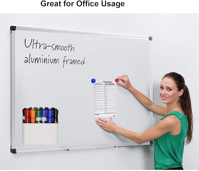 Marbrasse Magnetic Dry Erase Marker Holder, Pen and Eraser Holder - Image 4