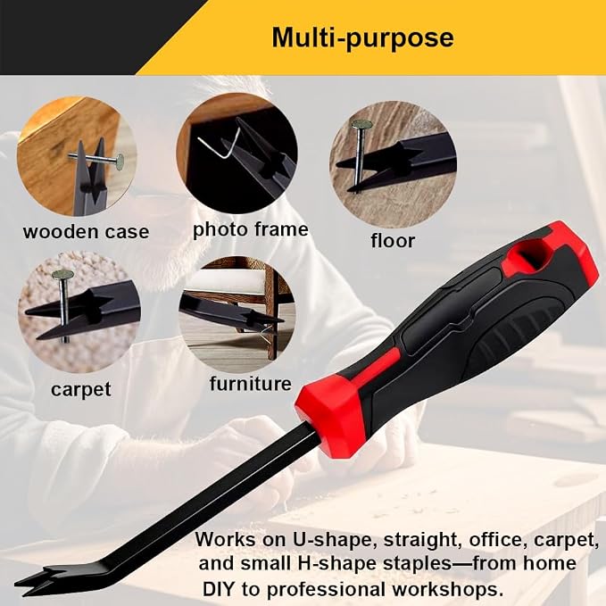 Staple Remover, Heavy Duty Staple Remover, Upholstery Stapler Puller Lifter Tool - Image 2