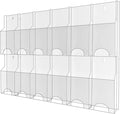 Acrylic Brochure Pamphlet Holder, 12 Pamphlet Holders, Trifold Flyer Rack by Nalwort