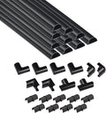 D-Line 157in Cord Cover Kit, Self-Adhesive Wire Hiders, Cable Raceway to Hide by D-LineUSAinc