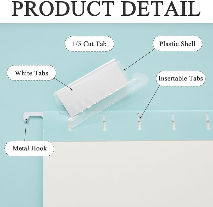 50 Pack Hanging File Folders Letter Size - Image 3