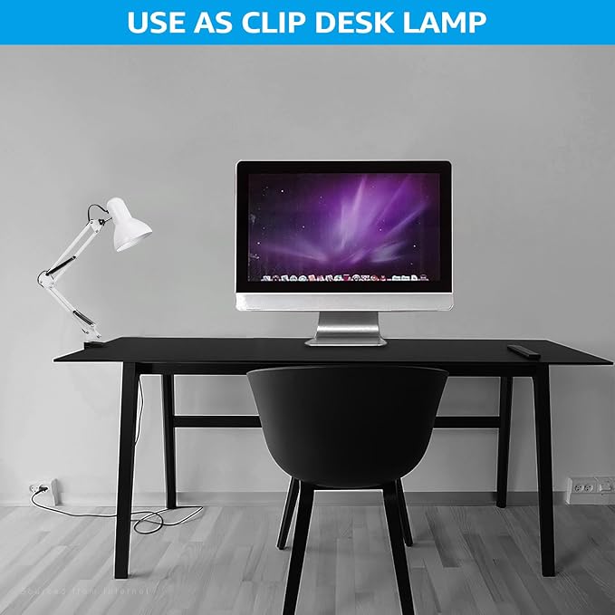 TORCHSTAR Metal Desk Lamp, Adjustable Swing Arm, - Image 4