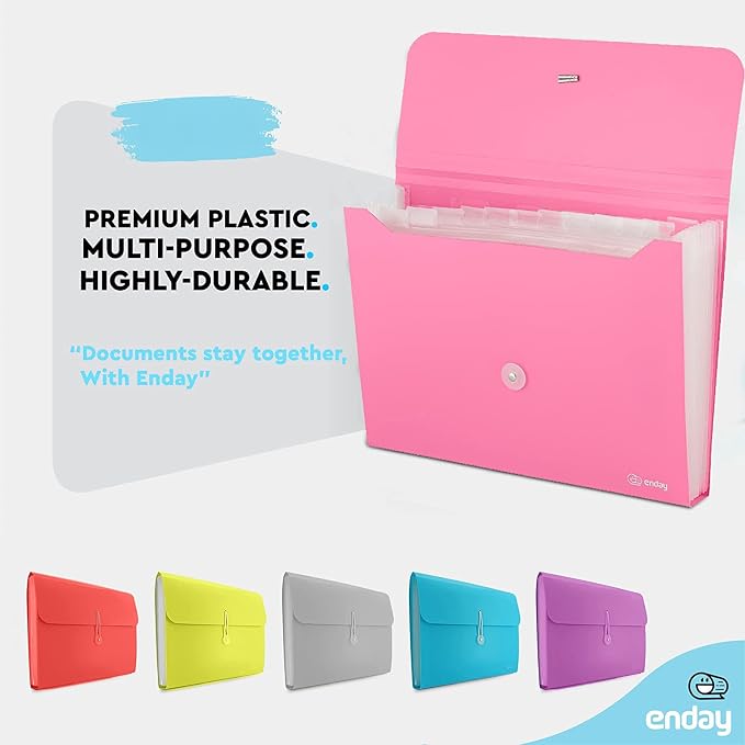 Enday Accordion File Organizer 13 Pocket Expanding File Folder - Image 4