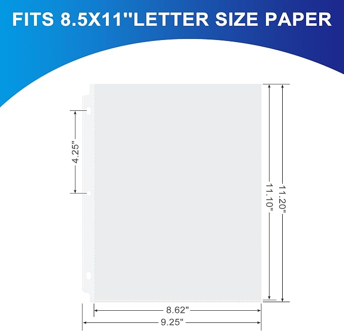Aegero 130 Pack Clear Sheet Protectors, 8.5 x 11 inch Page Protectors - Image 2