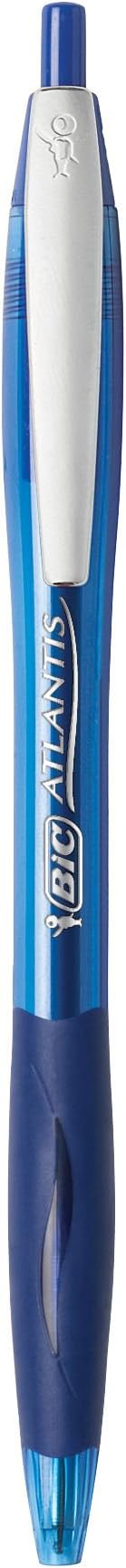 BIC Glide Blue Retractable Ballpoint Pens, Medium Point, 2-Count Pack, Ultra - Image 2