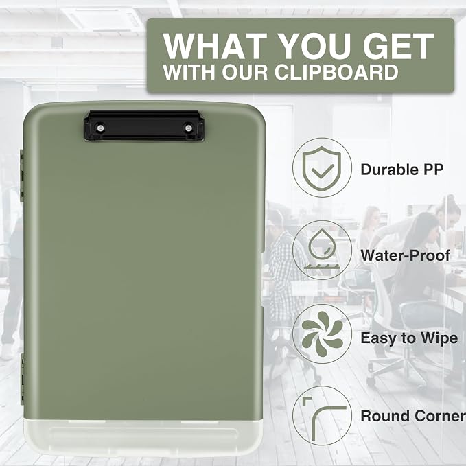 Sooez Clipboard with Storage, High Capacity Nursing Clipboard with Pen Holder - Image 4