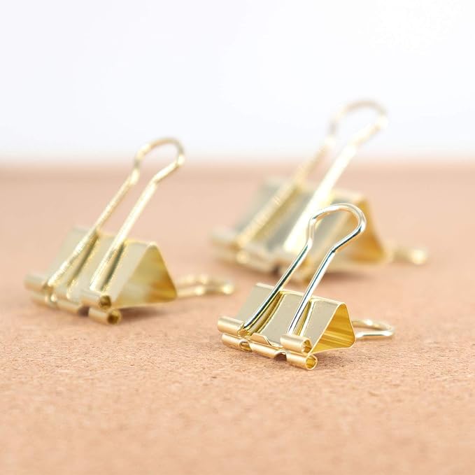 Gold Binder Clips Paper Clamps - Image 4