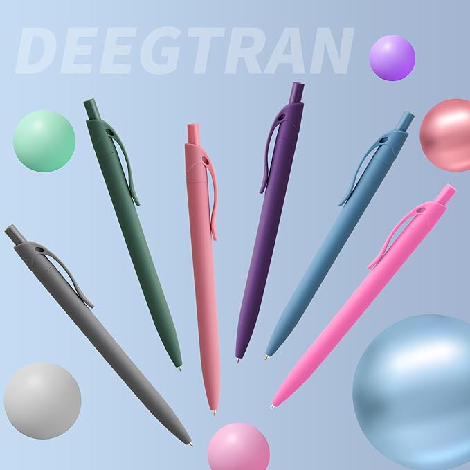 deegtran Pens Bulk, 50 Pack No Bleed Click Pens, Wholesale Retractable - Image 6