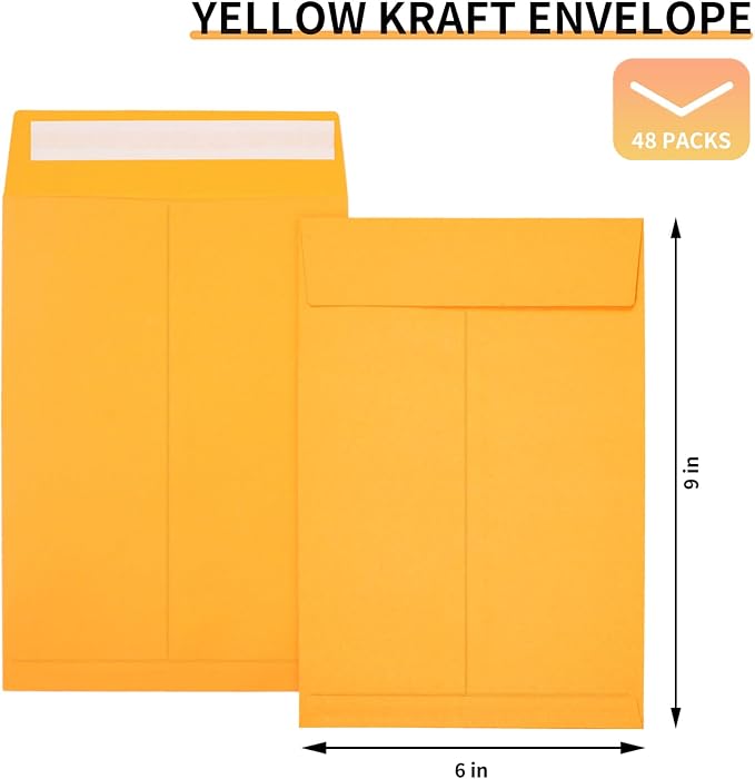Joyberg 6x9 Envelopes Self Seal, Catalog Mailing Envelopes 6 x 9 Tear Resistant - Image 2