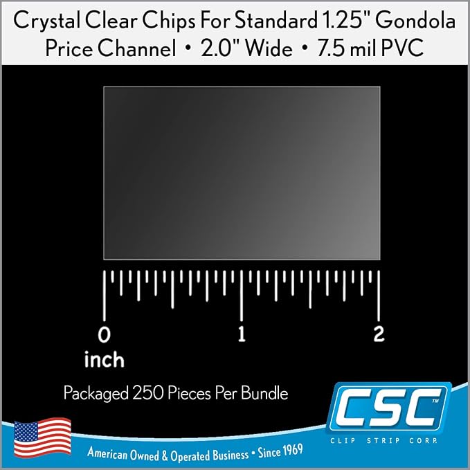 Price/Data Channel Label Holder Chips, 250 Pack, 7.5 Mil Thick, Gondola Shelf - Image 6