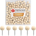 Wood Push Pins 120 Pcs, Decorative Wooden Thumb Tacks by Yalis