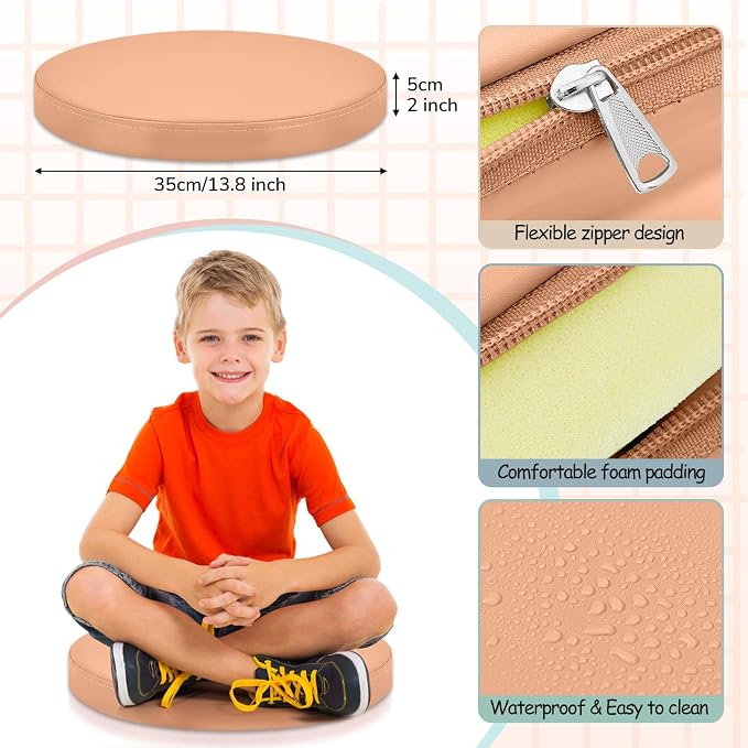 Juexica 8 Pcs Extra Thick Flexible Seating Floor Cushions Assorted Colored - Image 2