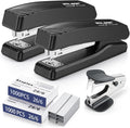 Desktop Office Stapler with 2000 Staples: IMLIKE Half Strip Desk Staplers by IMLIKE