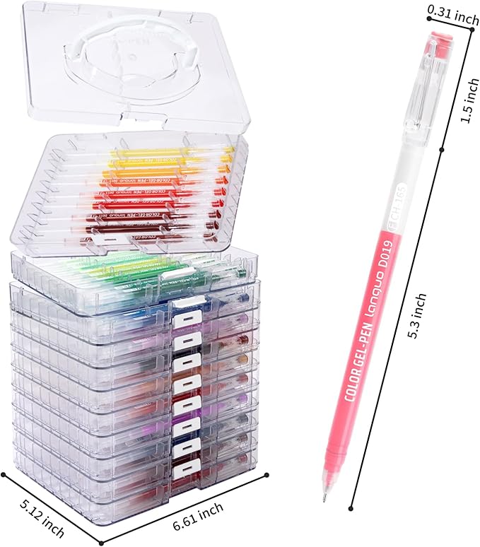 Gel Pens For Coloring, 99 Pack Colored Pens for Black Paper & White Paper - Image 3