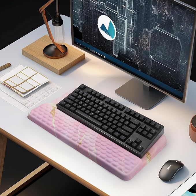 Ergonomic Keyboard Stand with Wrist Rest, Computer Wrist Support Pad, Tilted - Image 7
