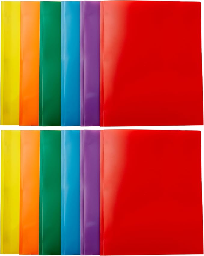 Amazon Basics Heavy Duty Plastic Folders by AmazonBasics