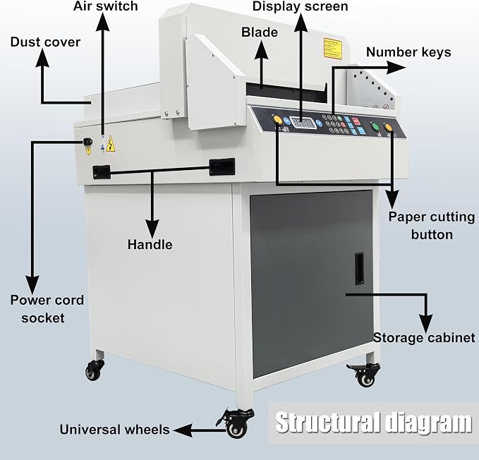 17.72'' Electric Paper Cutter High Precision Stack Paper Cutting Machine - Image 5