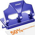 AFMAT 3 Hole Punch Heavy Duty, 40-Sheet Three Hole Punch, 50% Reduced Effort by AFMAT