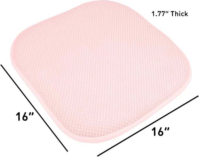 Sweet Home Collection Chair Cushion Memory Foam Pads Honeycomb Pattern Slip Non - Image 4